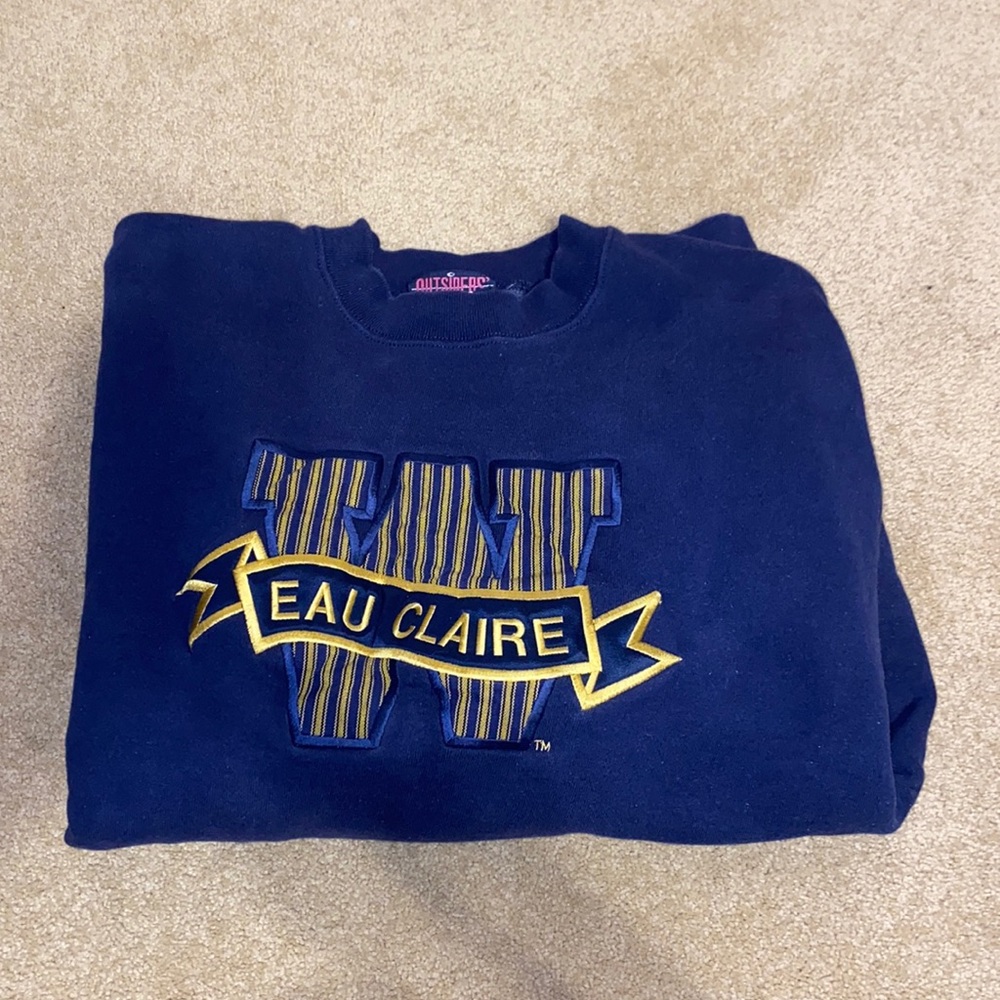 Navy Wisconsin crew neck
